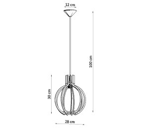 Żyrandol drewniany ARANCIA (SL.0391)