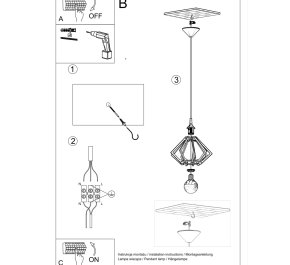 Żyrandol drewniany POMPELMO (SL.0393)