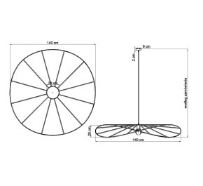 LAMPA DO SALONU NOWOCZESNA ESKOLA 140 CM (TH.012CZ)