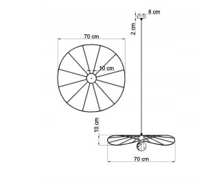 LAMPA DO SALONU ESKOLA 70 CM (TH.010CZ)