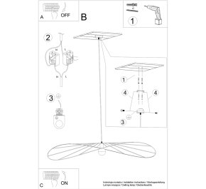 LAMPA DO SALONU ESKOLA 70 CM (TH.010CZ)