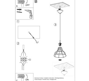 LAMPA nad stół, żyrandol biały ANATA (SL.0145)