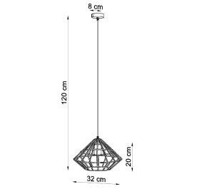 LAMPA sufitowa do kuchni, żyrandol biały UMBERTO (SL.0293)