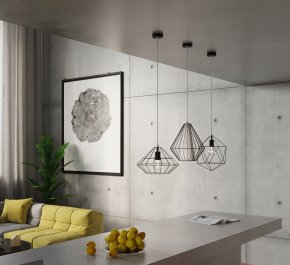 LAMPA sufitowa do kuchni, żyrandol czarny UMBERTO (SL.0294)