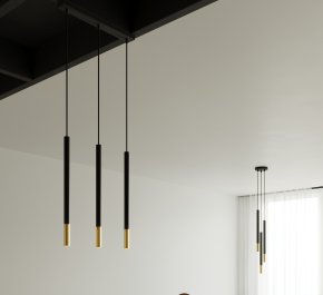 LAMPA CZARNA ZE ZŁOTYM MOZAICA 1 (SL.0891)
