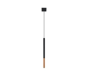 LAMPA SUFITOWA TUBA CZARNA Z MIEDZIANYM MOZAICA 1 (SL.0888)