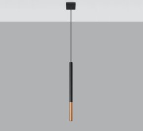 LAMPA SUFITOWA TUBA CZARNA Z MIEDZIANYM MOZAICA 1 (SL.0888)