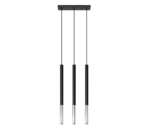 LAMPY SUFITOWE TUBY CZARNY CHROM MOZAICA 3 (SL.0889)