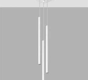 LAMPA sufitowa biała, lampa wisząca tuby PASTELO 3P (SL.0467)
