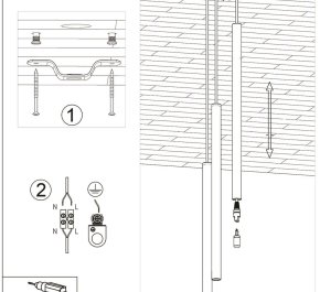 LAMPA sufitowa biała, lampa wisząca tuby PASTELO 3P (SL.0467)