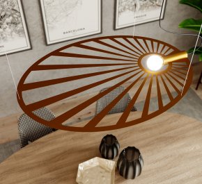 LAMPA SUFITOWA ZŁOTA WISZĄCA LEHDET (TH.001ZL)