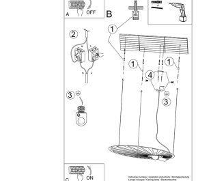 LAMPA SUFITOWA BIAŁA LEHDET (TH.001B)