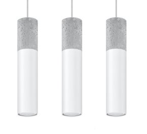 LAMPA WISZĄCA TUBY biała BORGIO 3 (SL.0649)