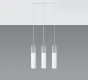 LAMPA WISZĄCA TUBY biała BORGIO 3 (SL.0649)