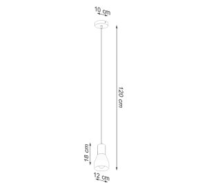 LAMPA sufitowa wisząca długa drewno beton QUBIC (SL.0964)