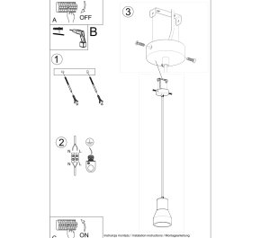 LAMPA sufitowa wisząca długa drewno beton QUBIC (SL.0964)