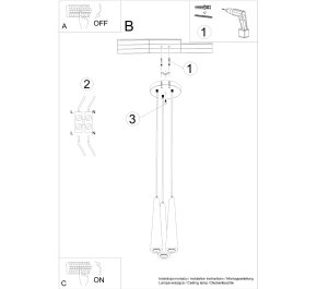 Lampa drewniana SULA 3P (SL.1101)