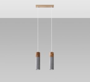 LAMPA nad wyspę z betonu i drewna ZANE 2 (SL.0966)