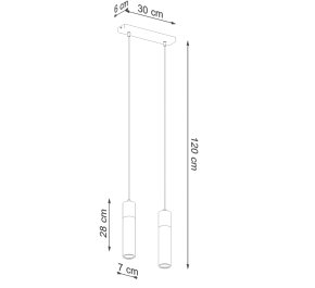 LAMPA nad wyspę z betonu i drewna ZANE 2 (SL.0966)