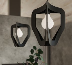 LAMPA SUFITOWA CZARNA POJEDYNCZA TRES (SL.0930)