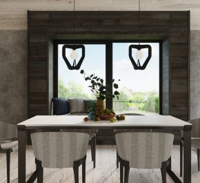 LAMPA SUFITOWA CZARNA POJEDYNCZA TRES (SL.0930)