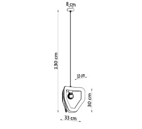 LAMPA SUFITOWA CZARNA POJEDYNCZA TRES (SL.0930)