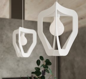 BIAŁY ŻYRANDOL NOWOCZESNY TRES (SL.0929)