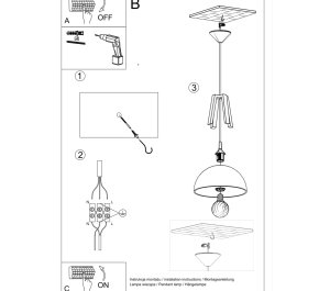 CASCO LAMPA sufitowa styl skandynawski (SL.0388)