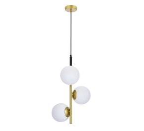 DUO 3x15w e14 lampa sufitowa, klosze białe kule (33-01276)