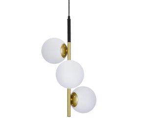 DUO 3x15w e14 lampa sufitowa, klosze białe kule (33-01276)