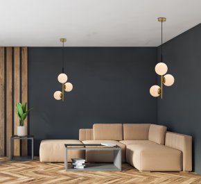 DUO 3x15w e14 lampa sufitowa, klosze białe kule (33-01276)