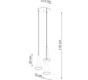 LAMPA z betonu REA 3P (SL.1226)