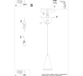 LAMPA betonowa sufitowa LODGE (SL.1307)