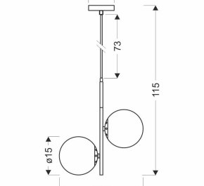 DUO 2x15w e14 lampa sufitowa, klosze białe kule (32-22332)