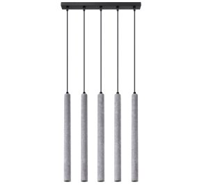 Betonowa lampa do salonu nowoczesna, tuby wiszące PASTELO 5 (SL.1274)
