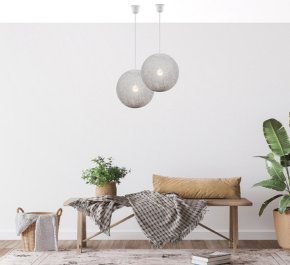 LAMPA WISZĄCA CARUBA 1X60W E27 BIAŁY 30