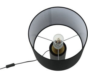 Lampka nocna do sypialni TOKIO 1xE27 CZARNA