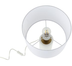 Lampa stołowa biała nowoczesna TOKIO 1xE27