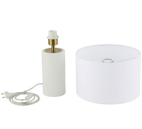 Lampa stołowa biała nowoczesna TOKIO 1xE27