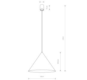 Lampa wisząca czarna stożek ZENITH L