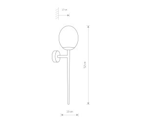 LAMPA ŁAZIENKOWA kinkiet srebrny IP44 TORCH