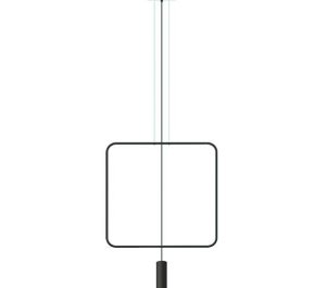 Lampa sufitowa czarna industrialna RANA 1 (TH.018CZ)