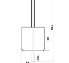 Lampa sufitowa czarna industrialna RANA 1 (TH.018CZ)