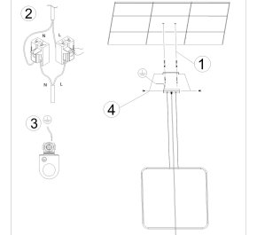 Lampa sufitowa czarna industrialna RANA 1 (TH.018CZ)