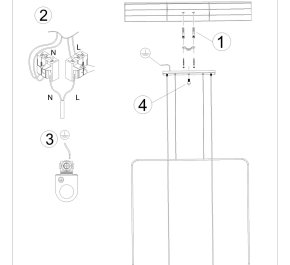 Lampa sufitowa czarna industrialna podwójna RANA 2 (TH.019CZ)