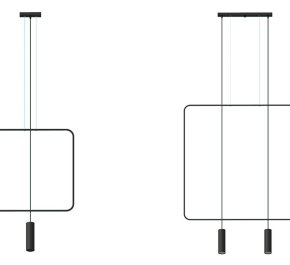 Lampa sufitowa czarna industrialna podwójna RANA 2 (TH.019CZ)