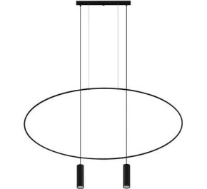 Minimalistyczna lampa sufitowa czarna HOLAR 2 (TH.017CZ)