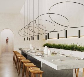 Minimalistyczna lampa sufitowa czarna HOLAR 2 (TH.017CZ)