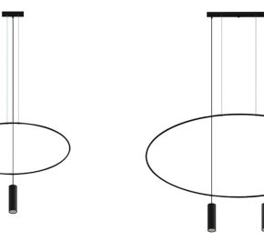 Minimalistyczna lampa sufitowa czarna HOLAR 2 (TH.017CZ)
