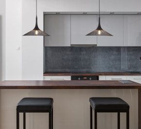 Nowoczesna lampa do sypialni KIRUNA S1 lampa wisząca czarna 110 cm 1xE27